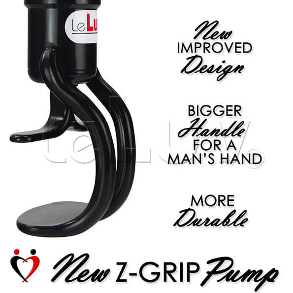 Vibrating EasyOp Z-Grip Penis Pump w/ 3 Size Sleeves +  4 Clear & 4 Jelly Rings Picture 4